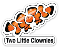 Two Little Clownies Sticker