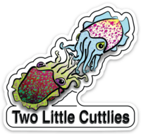 Two Little Cuttlies Sticker
